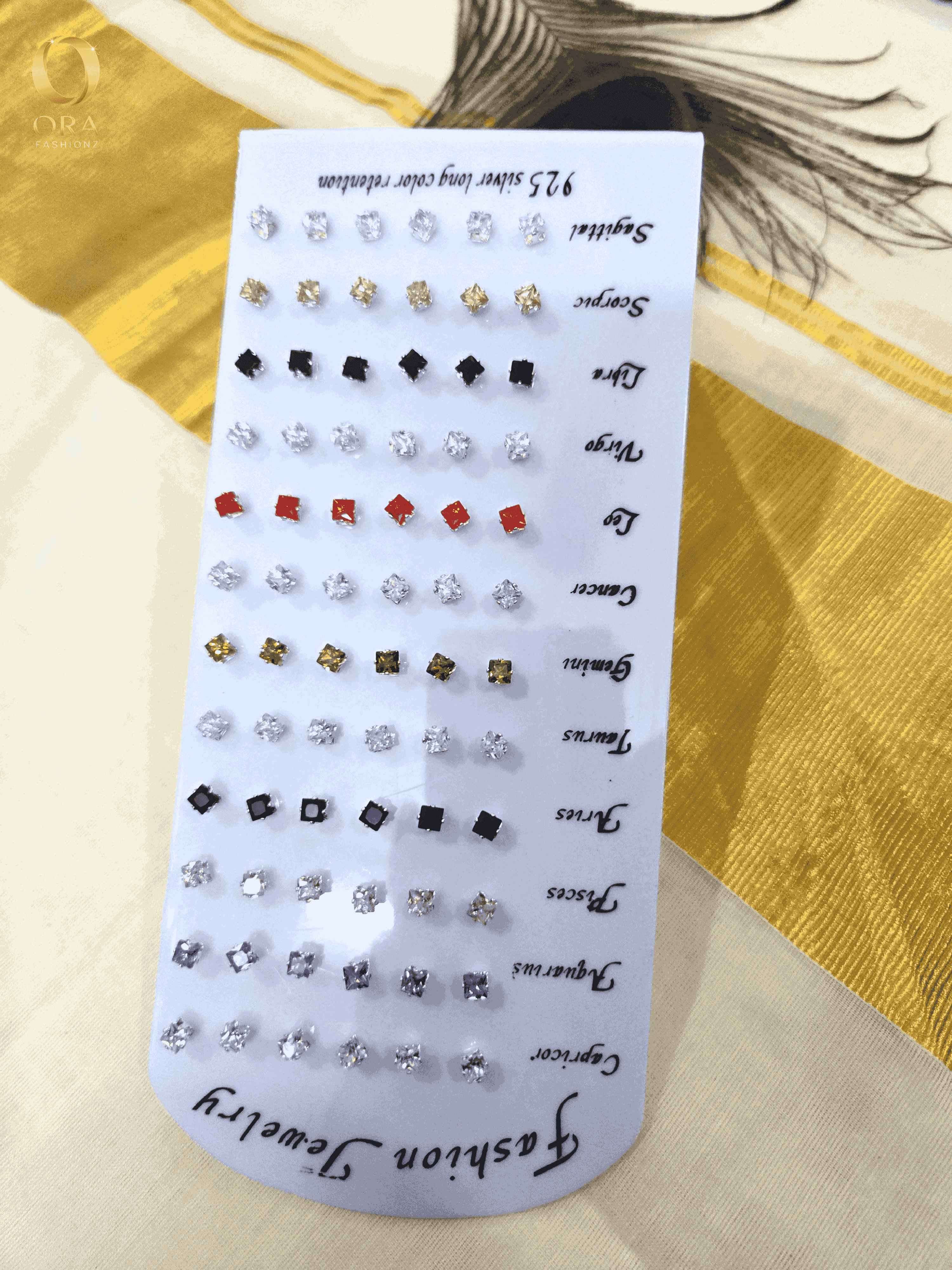 ORA EAR RING SET AD STONE