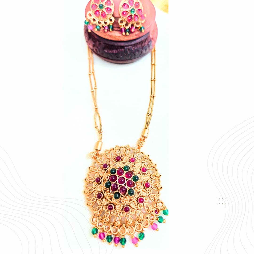 ORA ANTIQUE RUBY EMERALD CHAIN